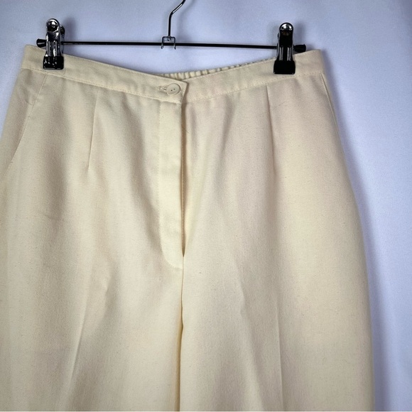 Vintage Koret Pale Yellow Straight Leg High Rise Trouser Pants 8 - Picture 3 of 3